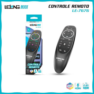 Controle Remoto Air Mouse 2.4G Giroscopio c/ Comando de Voz LE-7676 em Oferta na Shopee