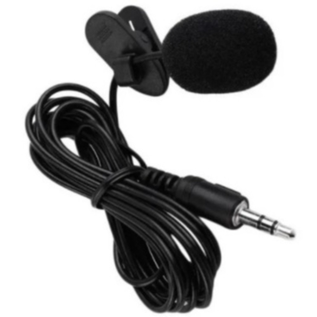 Microfone Lapela com Fio P2 3.5mm Clip Som Claro para Celular PC Notebook Gravação e Vídeo