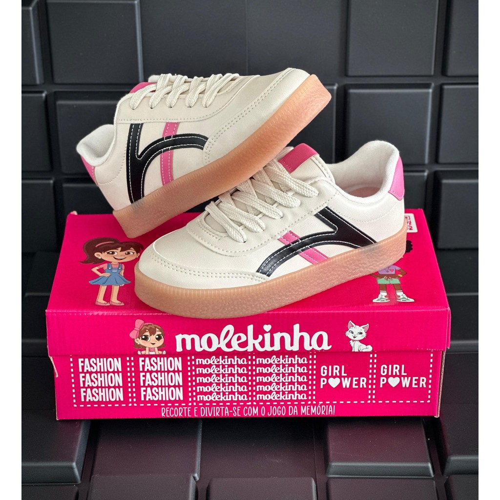 Tênis Menina Infantil Escolar Dia a Dia. Conforto e Estilo Molekinha em Oferta na Shopee