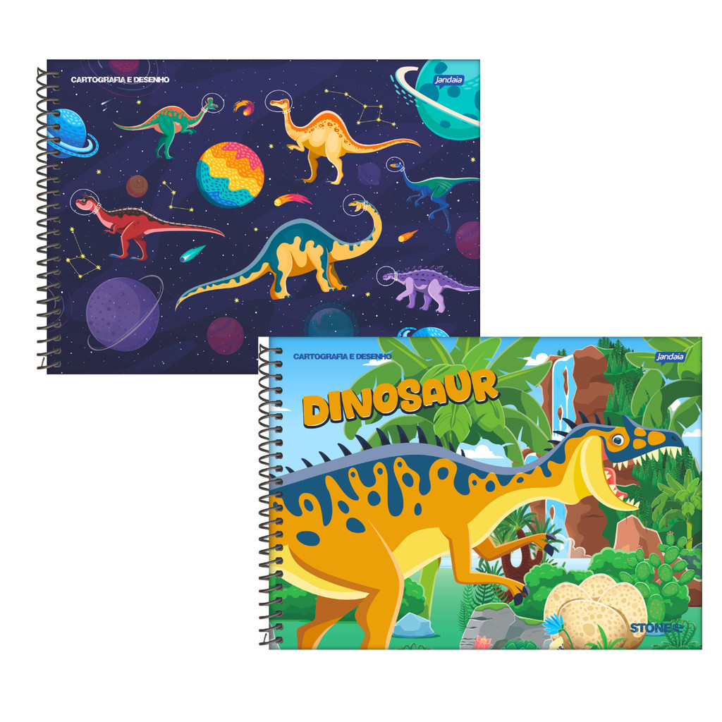 Kit com 2 Cadernos De Desenho 80 Folhas Stone - JANDAIA