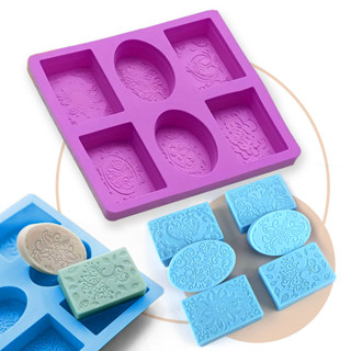Molde de Silicone para Sabonete 80g Oval e Retangular Forma para Fazer Sabão em Oferta na Shopee