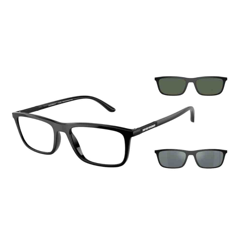 Óculos Clip On 2 em 1 Emporio Armani Preto 0EA4160 50011W55