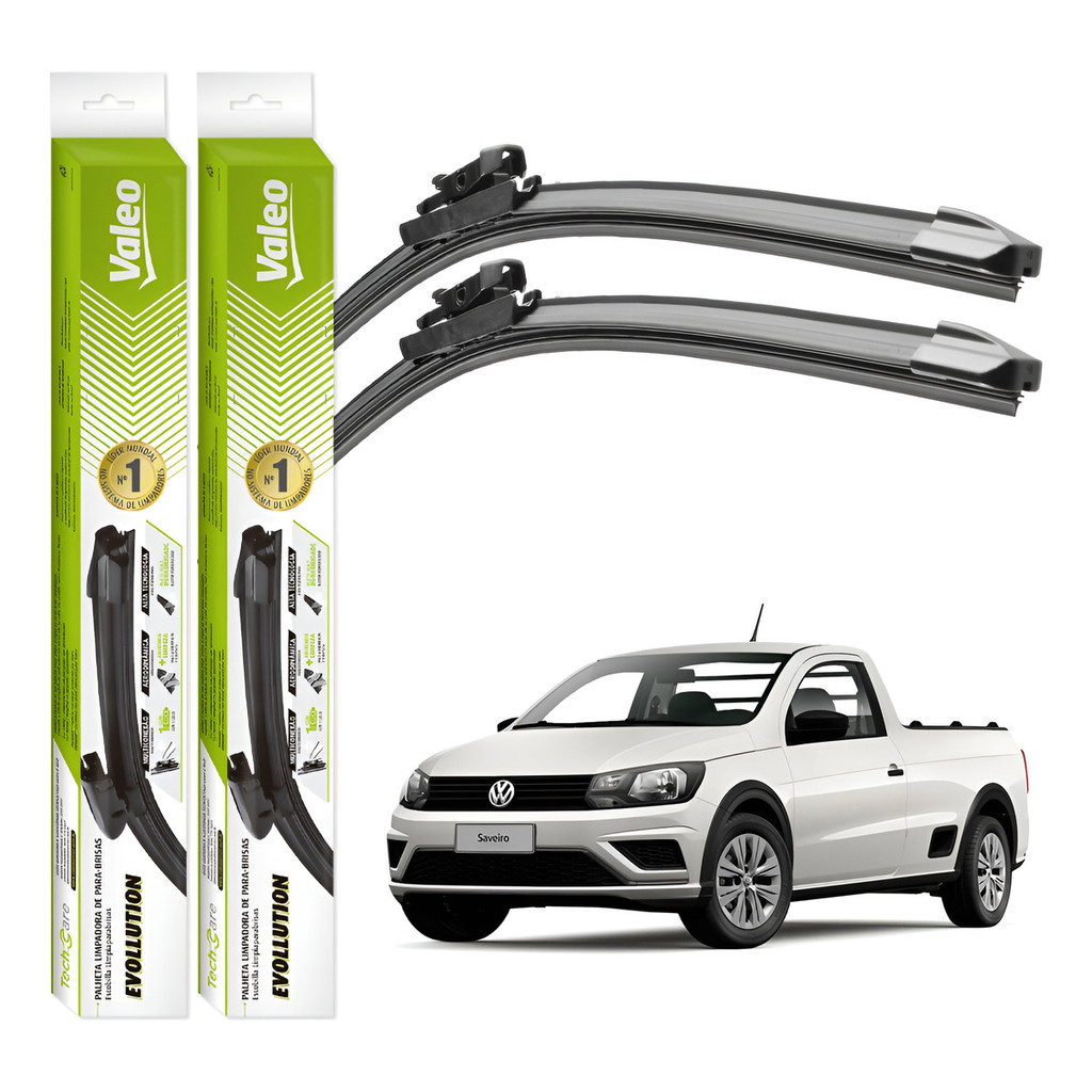 Par De Palhetas Limpador Parabrisa Valeo Saveiro 2013 A 2023 em Oferta na Shopee