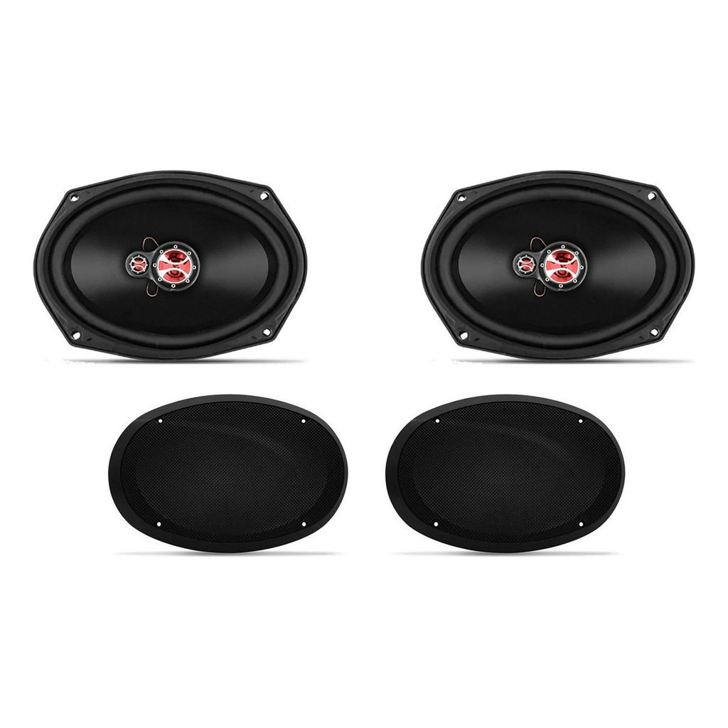 2 Alto Falantes 6x9 Com Telas - Tampão Traseiro Fz 69 T