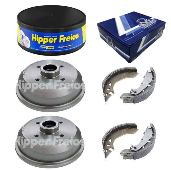 Kit Tambor + Sapata de Freio Traseiro Celta 2001 a 2015  Hipper Freios + Syl