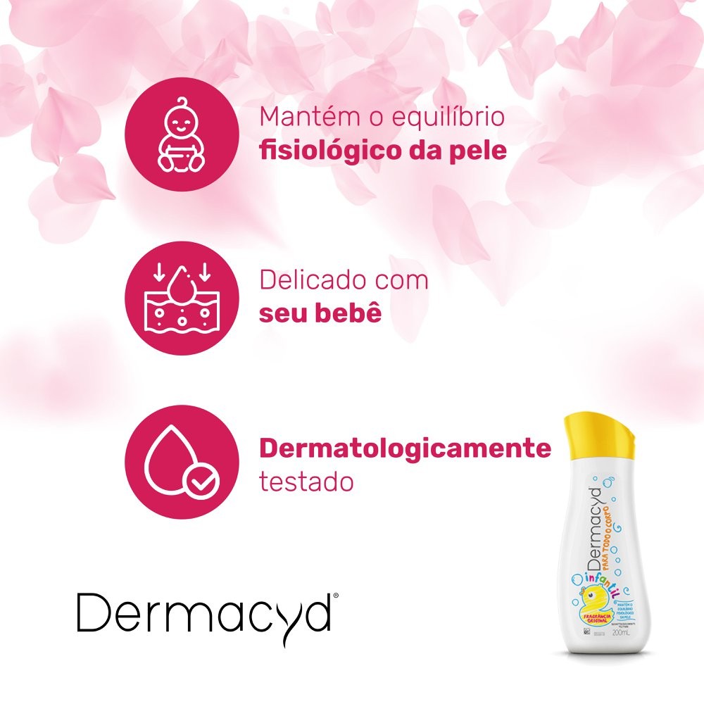 Detalhes do Kit Dermacyd Infantil Sabonete Líquido 200ml + 100ml