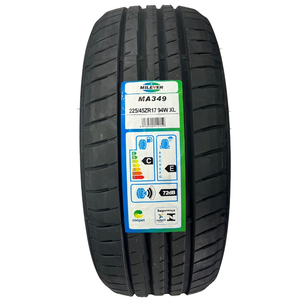 Pneu Milever 225/45R17 94W XL MA349 Aro 17 Carro Passeio Conforto Segurança BMW Audi Golf Civic