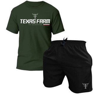 Conjunto Kit Camisa e Short Masculino Estampado Country Texas em Oferta na Shopee