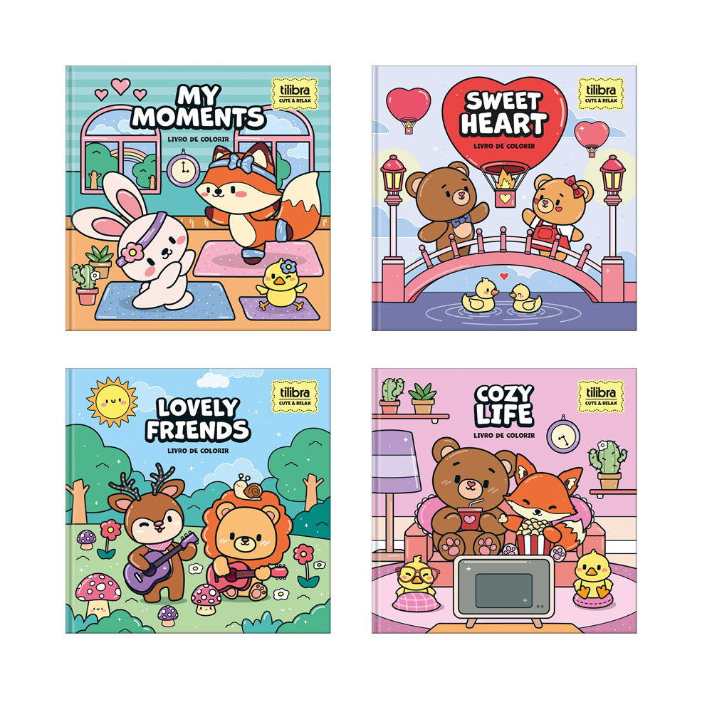 Livro de colorir Relax Life com 46 folhas 396753 Tilibra