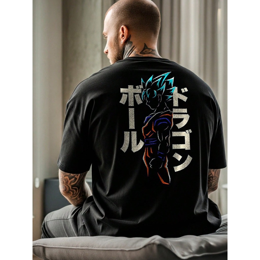 Camisa Oversized Streetwear 100% Algodão Larga Camiseta Oversized Larga Moda Street Anime Geek