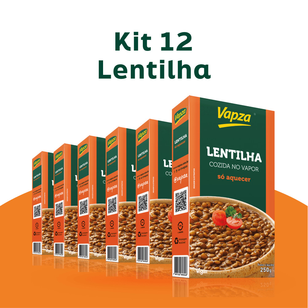 Kit 12 Lentilhas 250G Só Aquecer Vapza em Oferta na Shopee