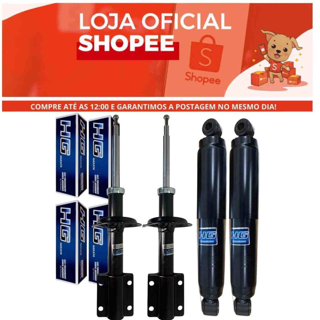 Kit Amortecedor Nakata Dianteiro Traseiro Ducato 1994 a 2016 Boxer 1994 a 2012 Jumper 2005 a 2014
