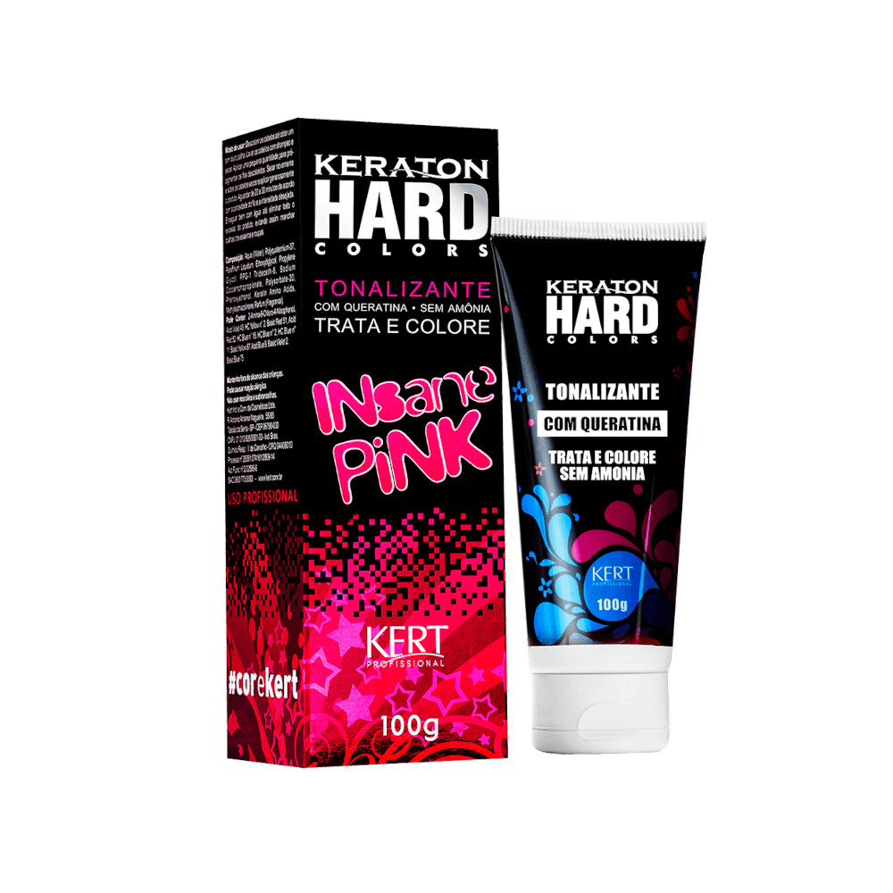 Tonalizante Keraton Hard Colors Insane Pink em Oferta na Shopee