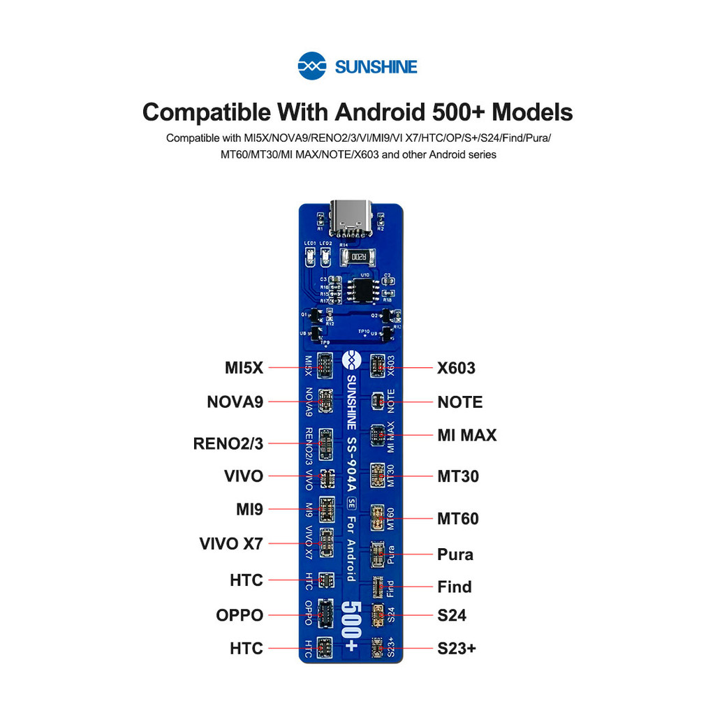 SUNSHINE SS-904A SE Placa De Ativação De Carregamento Rápido De Bateria Android Para Ferramenta De Reparo De Telefones C — imagem 2 de 2