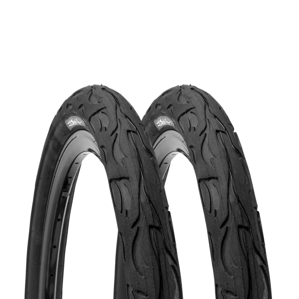Par Pneu Kenda Flame 26x2.125 Slick Para Bicicleta Aro 26