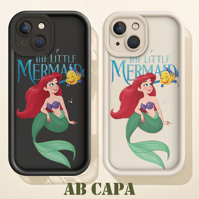 Ariel disney Linda Capa De silicone Fofa Para iPhone 7 8 11 12 13 14 15 16 XS XR PRO MAX PLUS