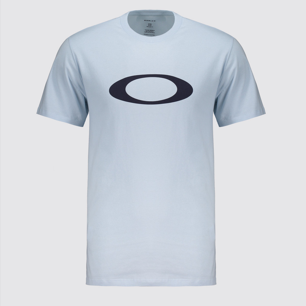 Camiseta Oakley O-Ellipse Azul Claro e Preta em Oferta na Shopee