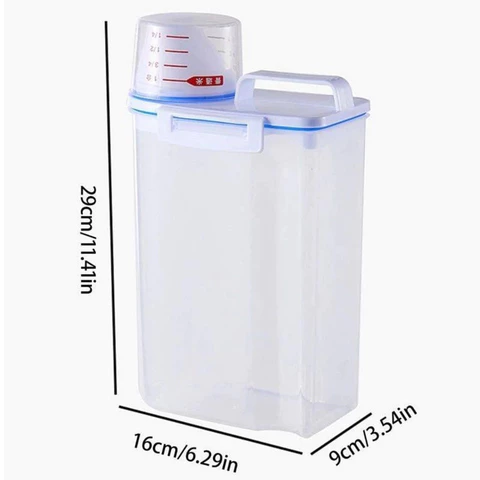 Pote Hermético 2.5L Com Copo Medidor Bico Dosador Cozinha Mantimentos Lavanderia Multiuso bom