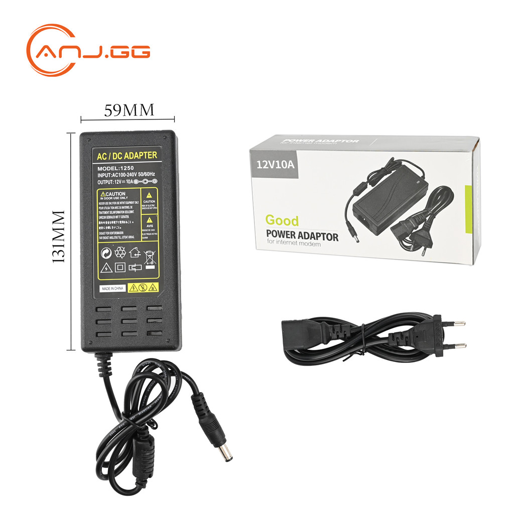 Fonte De Alimentação 12V 10A Bivolt Ac/dc- Power Adapter em Oferta na Shopee