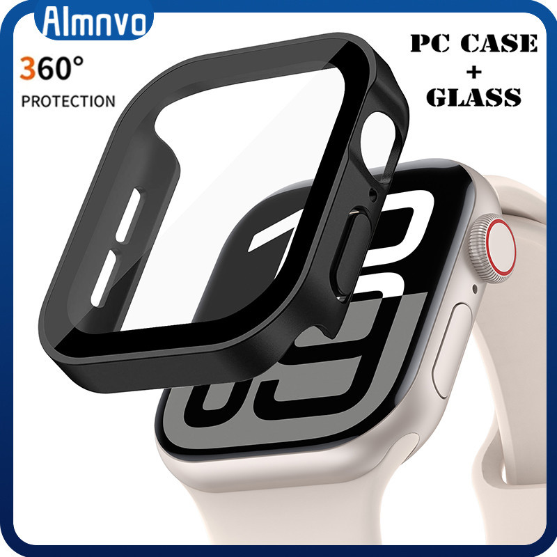 Capinha Capa Case De PC Filme Temperado Para Apple Watch Ultra/SE 3 2 Iwatch Series 11 10 9 8 7 6 49 46 45 44 42 41 40mm
