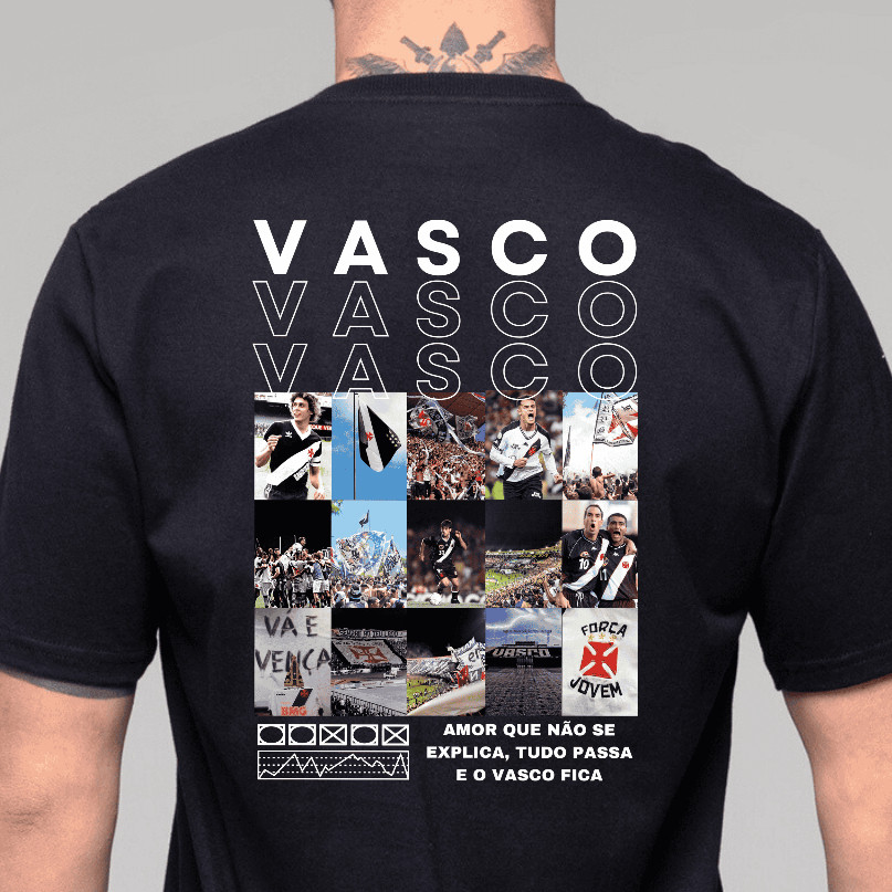 Camiseta GIGANTE Das Colinas Camisa Time Blusa Vasco Futebol Clube fotos 100% Algodão Envio Imediato