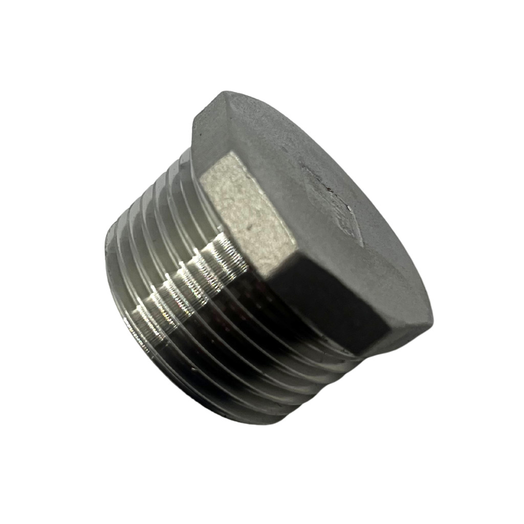 TAMPÃO ROSCA 1/2 BSP SEXTAVADO INOX 304 BUJÃO