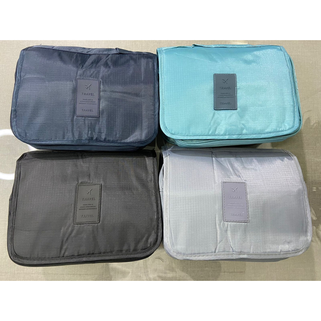 Necessaire Organizadora De Itens De Higiene Pessoal Maquiagem Bolsa Com Divisória e Gancho