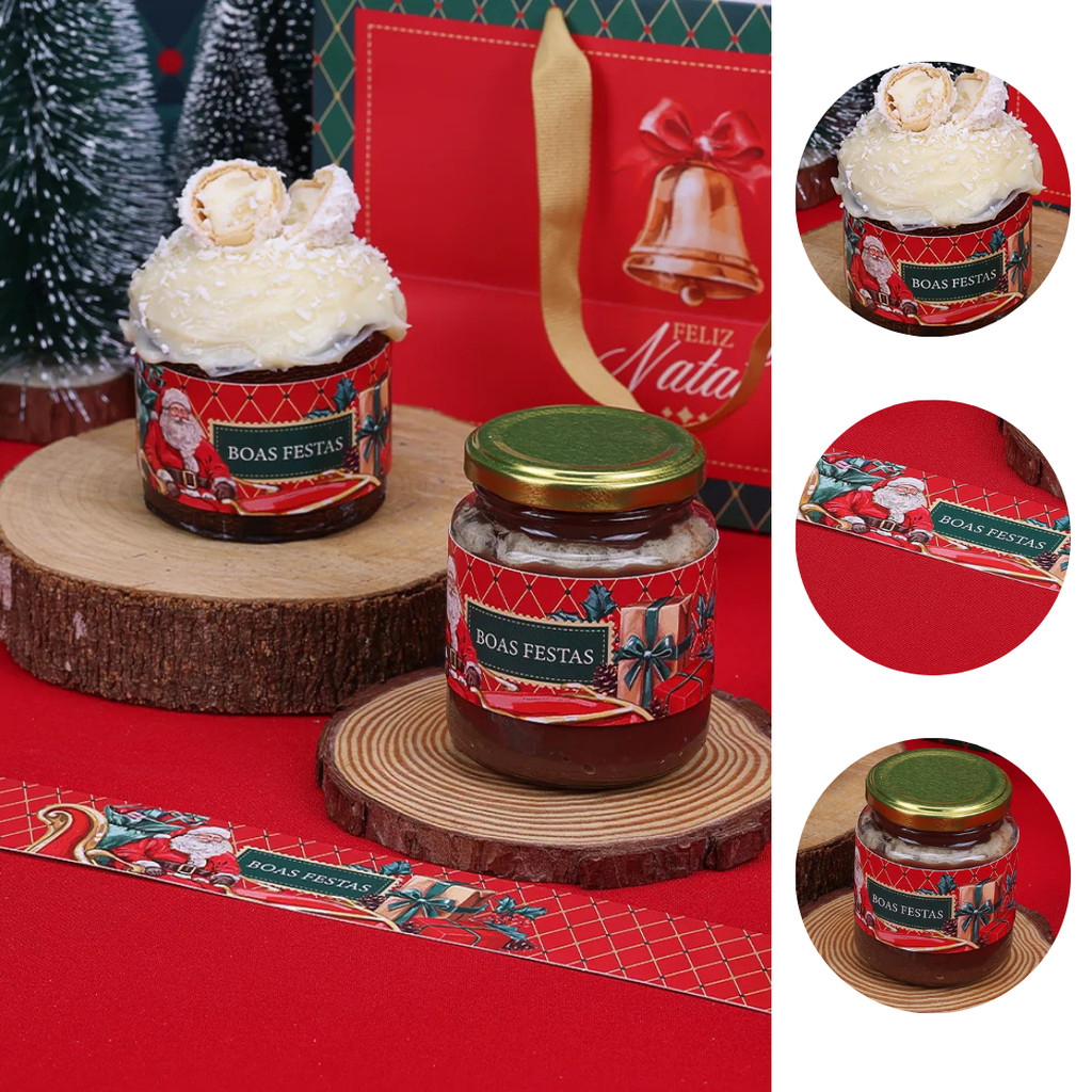 20 CINTA PARA MINI PANETONE VINTAGE 5279 ( JANGO NATAL 2025 )