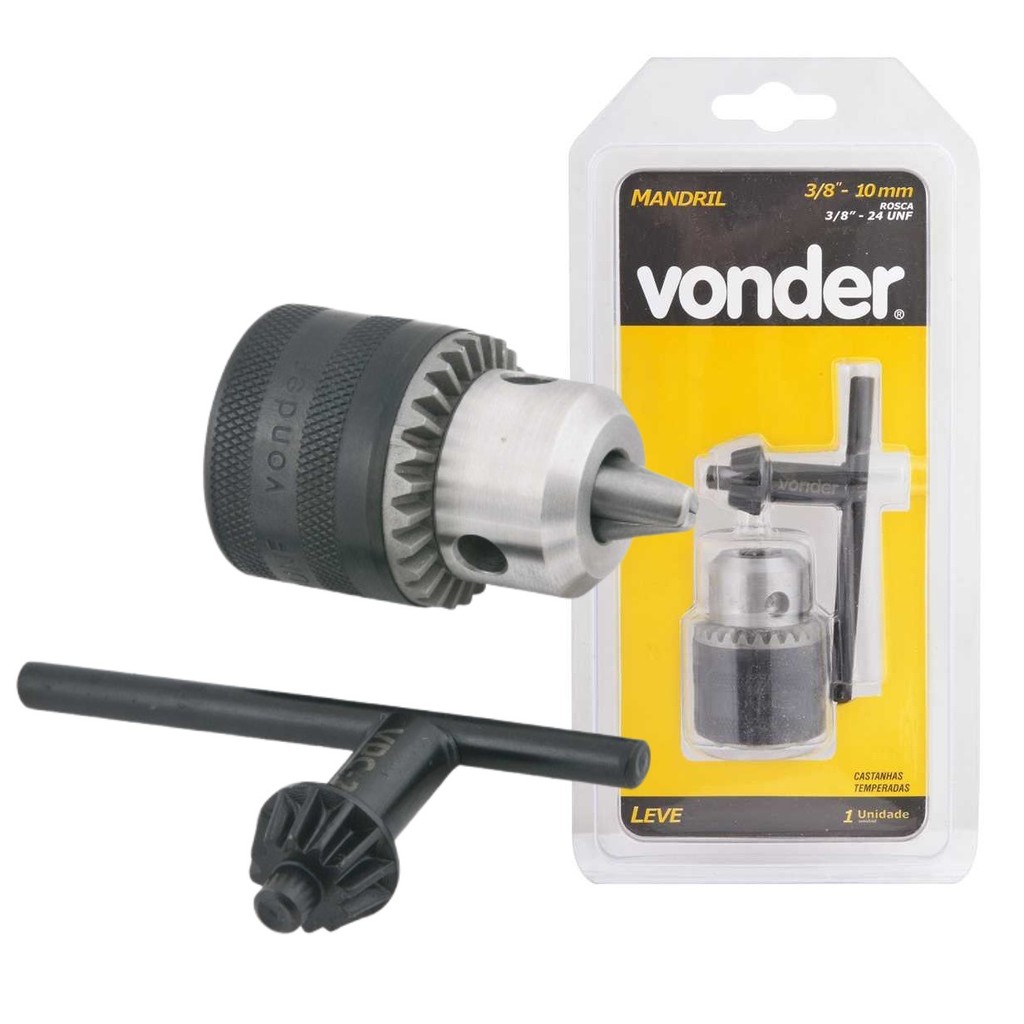 Mandril 3/8 1,5 Á 10mm+ Chave P/ Furadeira Vonder