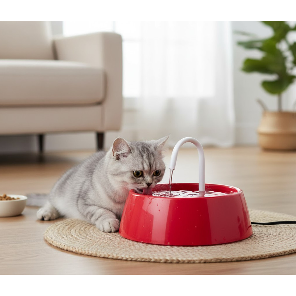 Bebedouro Agua Automático para Gatos e Cães com Fonte1,2 Litros Bivolt