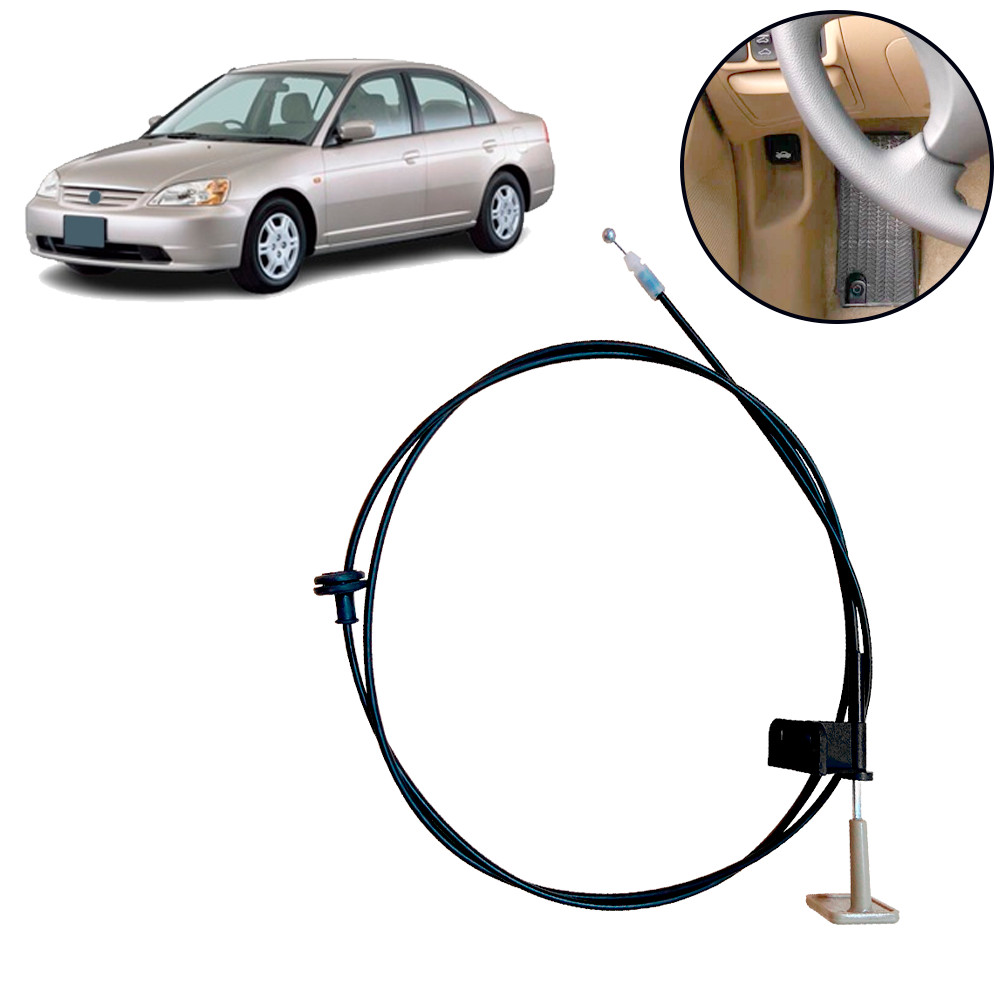Cabo Capo Com Puxador Honda New Civic 2001 A 2006 Bege
