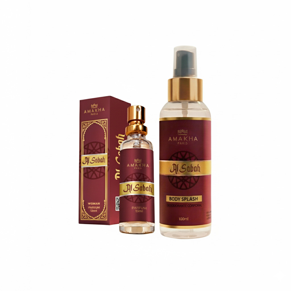 Duo Feminino Árabe Al Sabah - Perfume 15ml + Body Splash 100ml | Amakha Paris