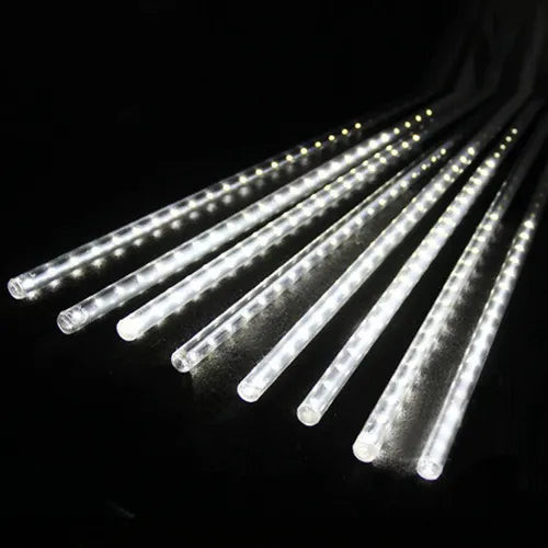 Iluminação Natalina: 8 Tubos De Luz Led Efeito Gelo Branco