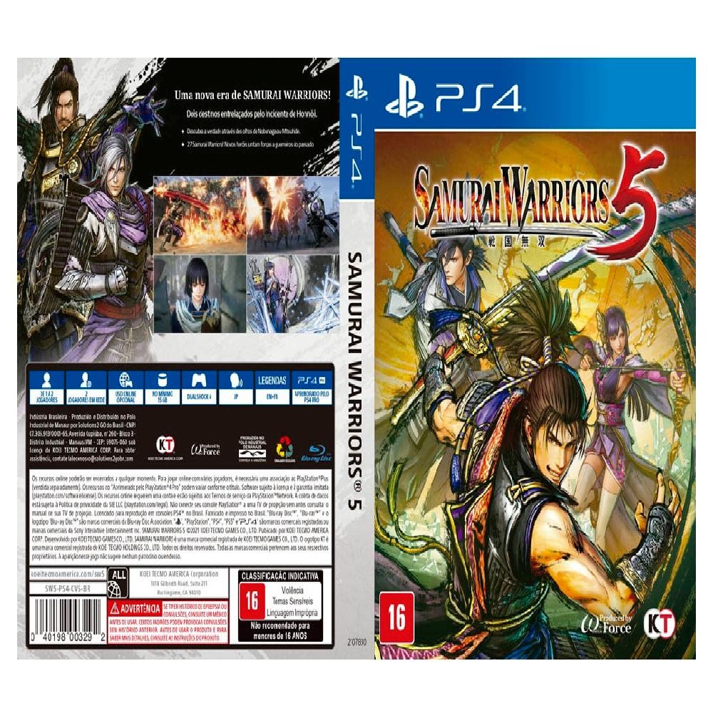 Detalhes do Samurai Warriors 5 - Playstation 4