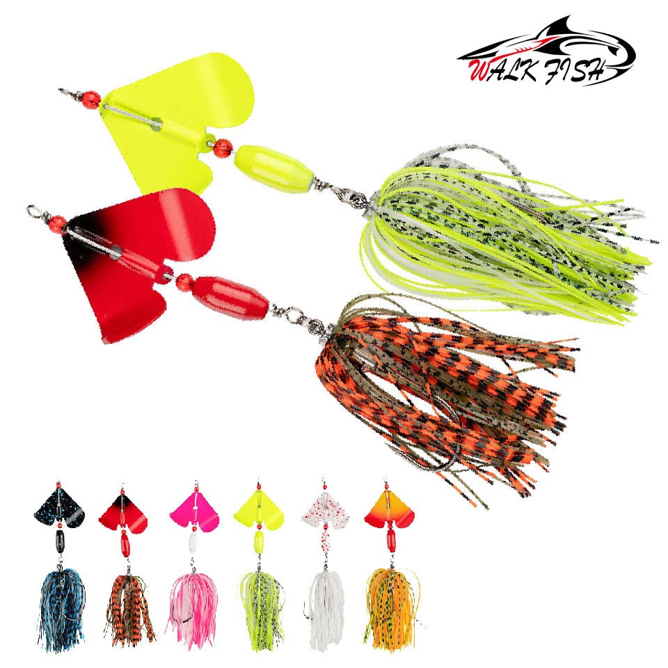 WALK FISH 1 Peça 145mm 19g Saia Colorida Chatter Buzzbait Spinner Isca Lâmina Catavento Rotativa