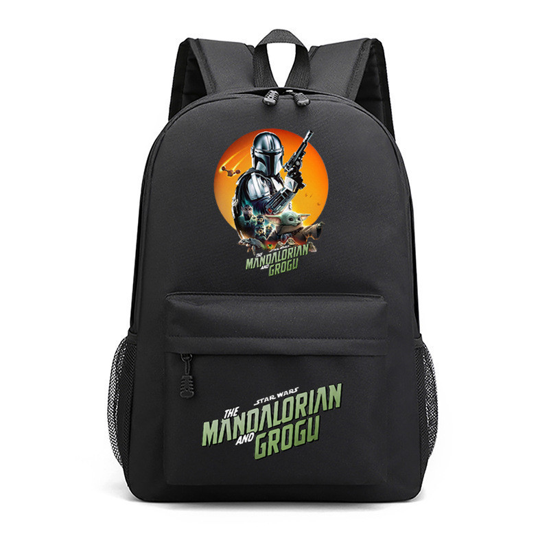 Mochila escolar The Mandalorian Grogu Star Wars, mochila de viagem ao ar livre de grande capacidade, mochila multifuncio