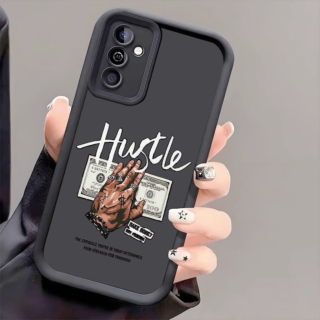 "Hustle" Dinheiro Capinha Capa Para Samsung A05S A15 A07 A13 A55 A35 S24 ULTRA  A23 A54 A17 A26 S23 FE Silicone