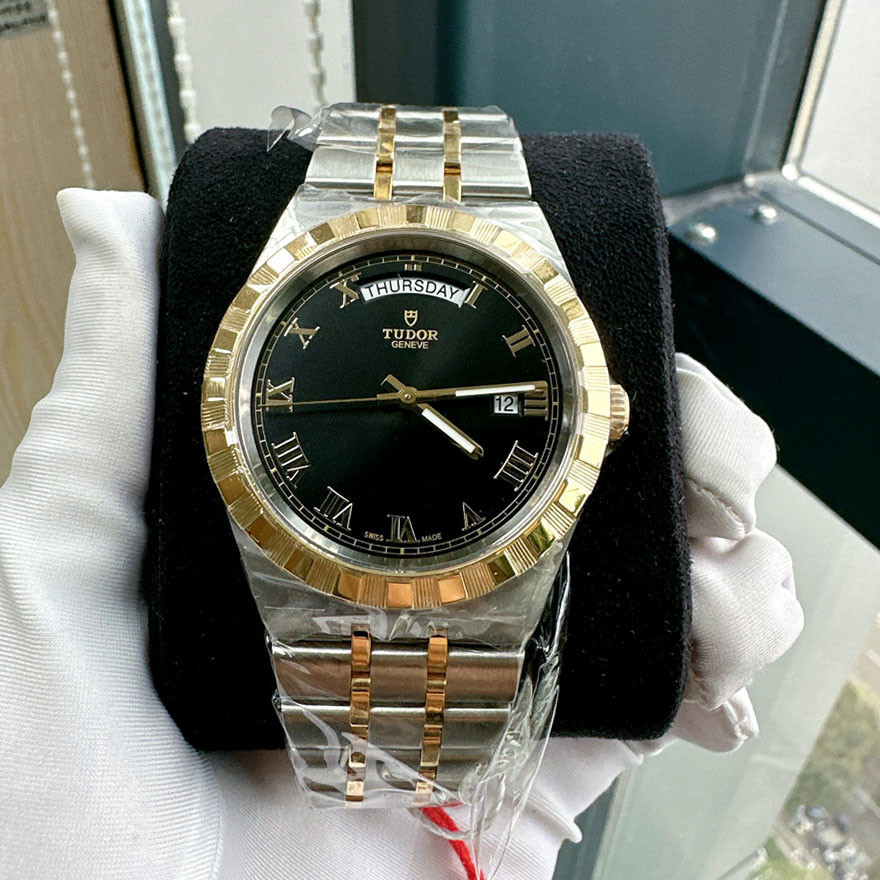 Tudor conjunto completo tudor novo estilo série real relógio suíço 41mm relógio mecânico automático masculino M28603