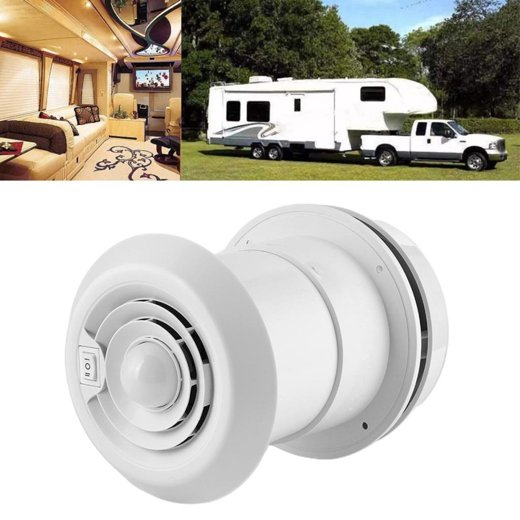 Carworld-BR 12V Ventilador de Teto LED Grade de Ventilação de Teto de Ar para Campistas Motorhome Viagem Trailer Van