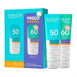 Protetor Solar Sunless FPS50 + Protetor Kids FPS60 120g