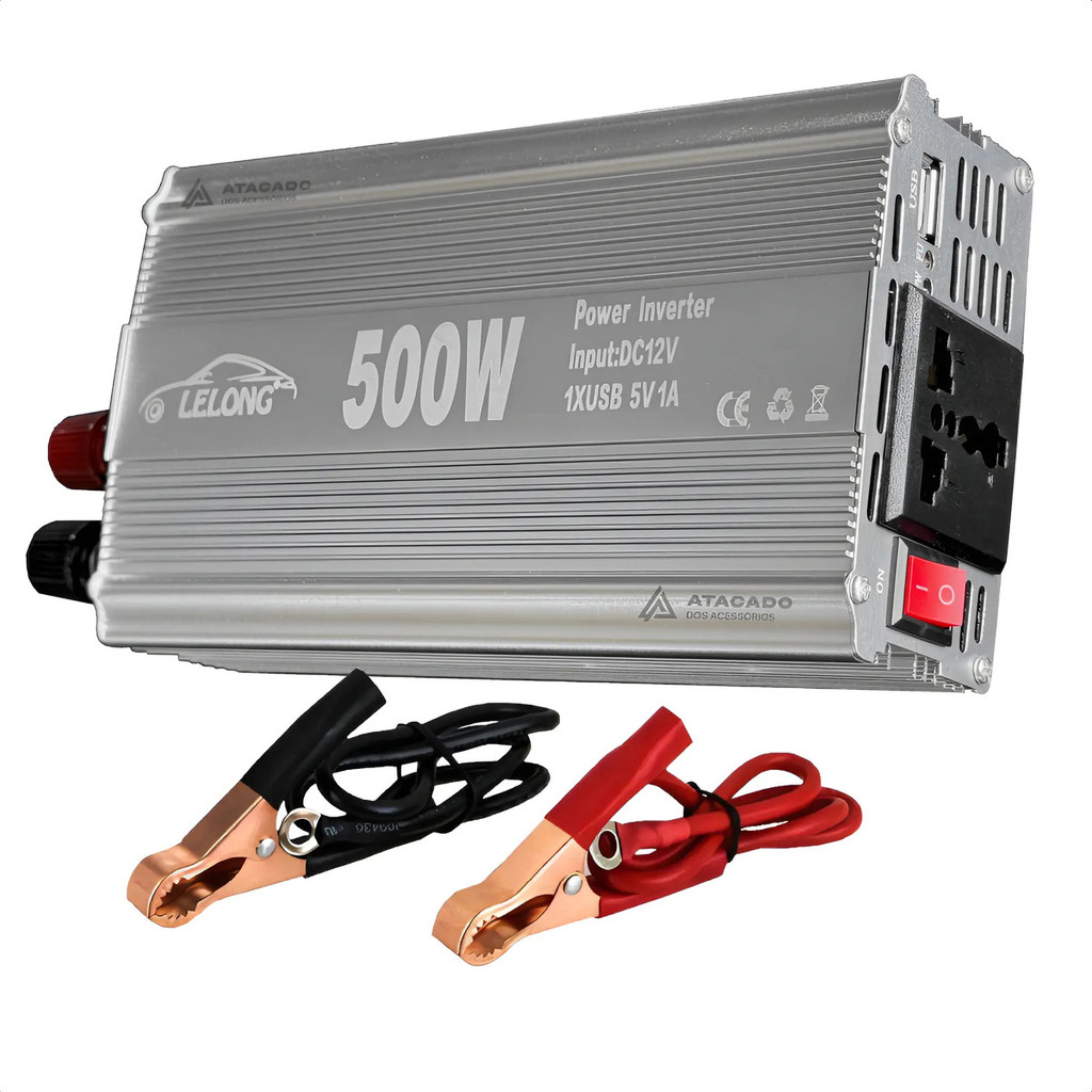 INVERSOR 500W 12V PARA 220V OU 110V LELONG