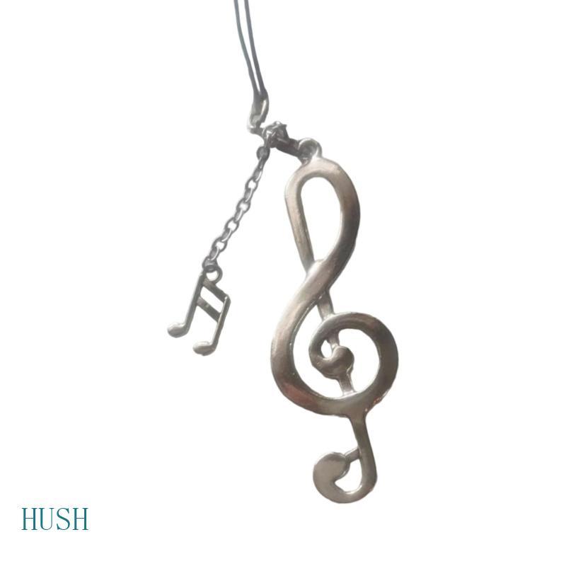 HUS Elegante Chaveiro Decorações Pequena Nota Musical Pingente Liga Saco Pendurado Accessor