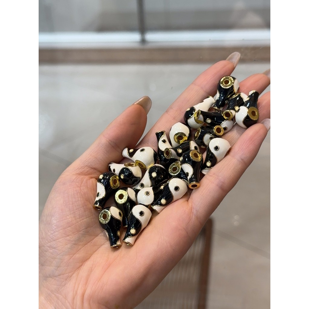 Óleo de cobre puro gotejamento Tai Chi t artesanal diy acessórios pulseira colar pingente acessórios moda All-Match S
