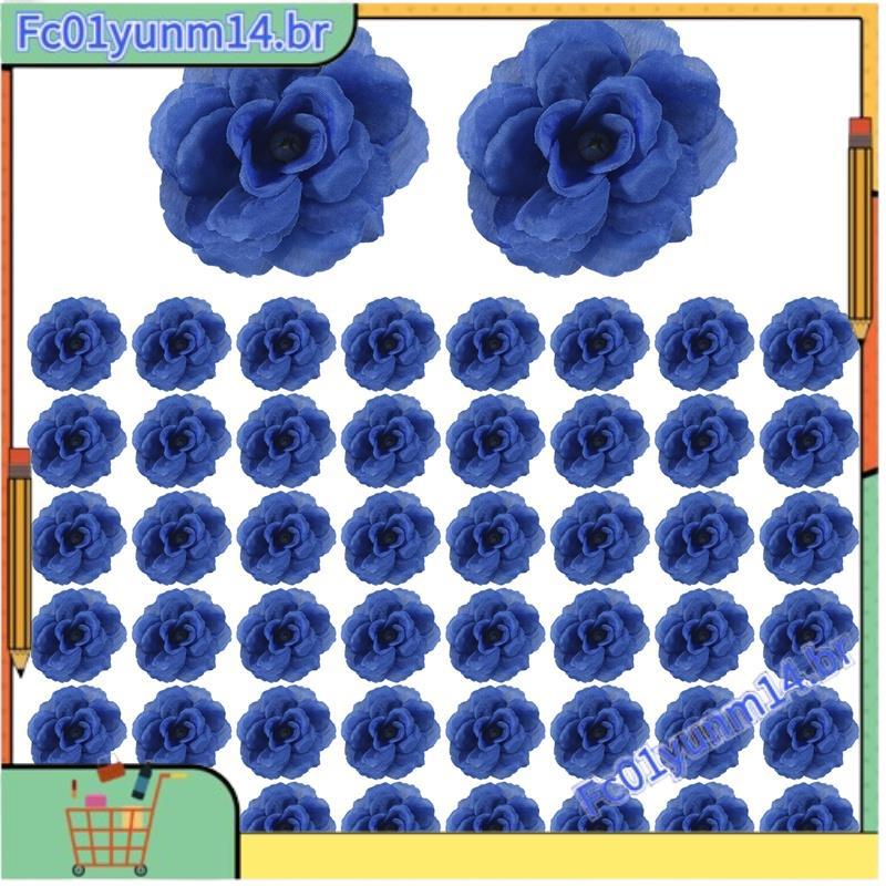 Cabeças De Flores De Rosa De Seda , 50 Peças Para Decoração De Álbum De Roupas De Chapéu , Casamento