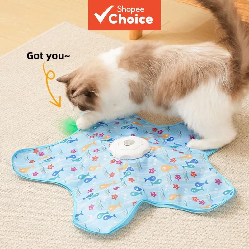 Brinquedo Interativo Para Gatos Hide and Seek-Penas Móveis Ativadas Por Movimento Com Mouse Estridente , 3 Velocidades ,