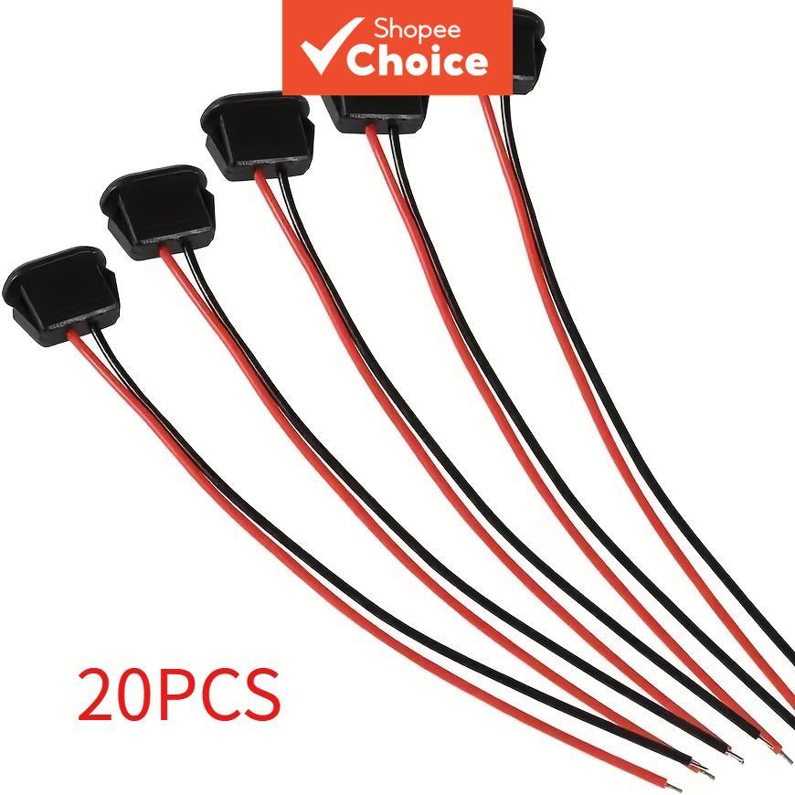 20 peças Conector Fêmea USB-C 2 pinos Tipo-C com soquete fêmea, conector de carregamento rápido, porta de carregamento,