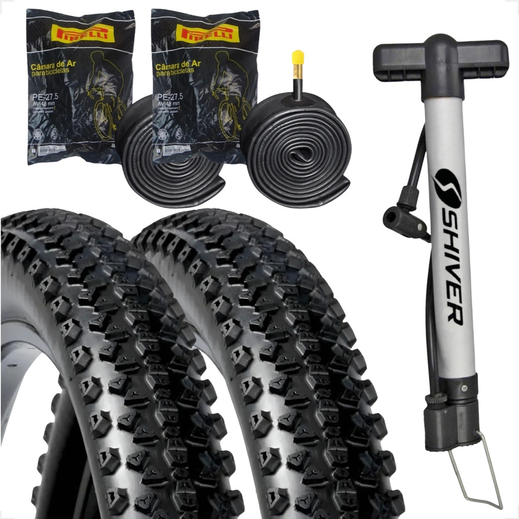 Par Pneu DSI 27.5 2.10 Igual Chaoyang Victory Bike 27.5x2.10 Cinborg + Camara de ar Pirelli Bombinha