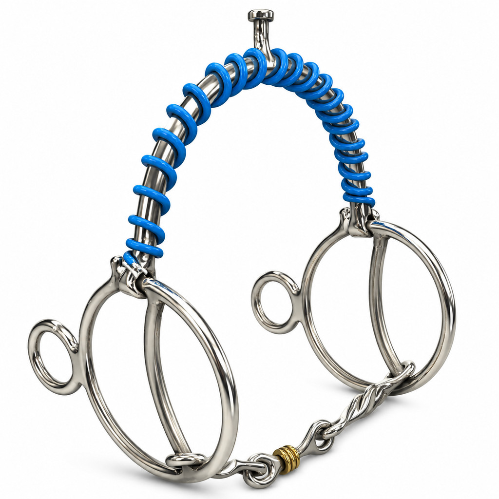 Freio Bridão Inox Bocal Leve com salivado doma Cavalo Mula 300g