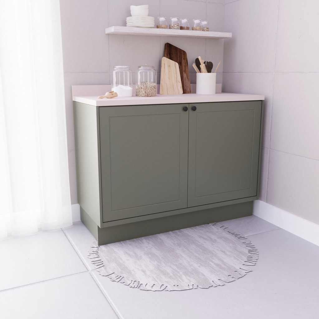 Balcão de Cozinha 2 Portas 100% MDF 120cm sem Tampo Sevilha Herval Verde/Hill Verde Hill