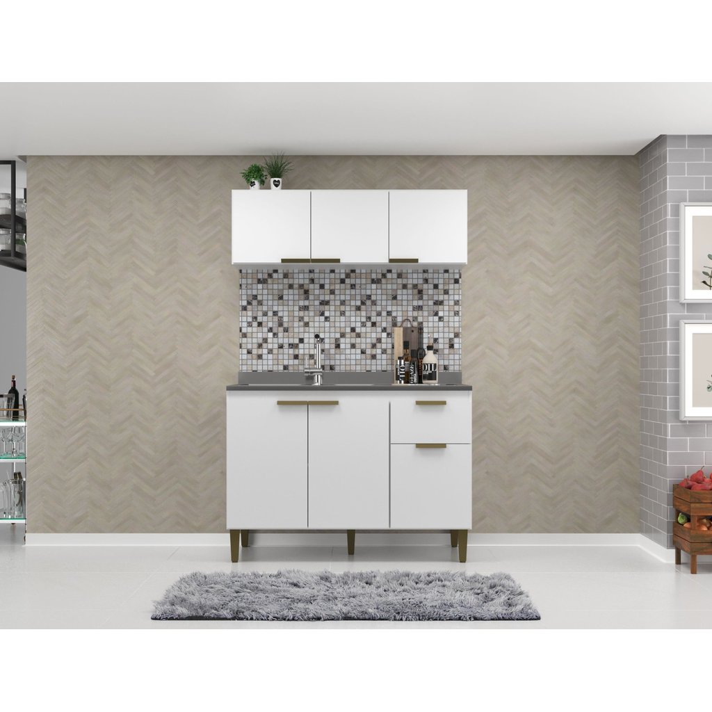 Cozinha Compacta Modulada 2 Pecas 6 Portas 2020 Branco